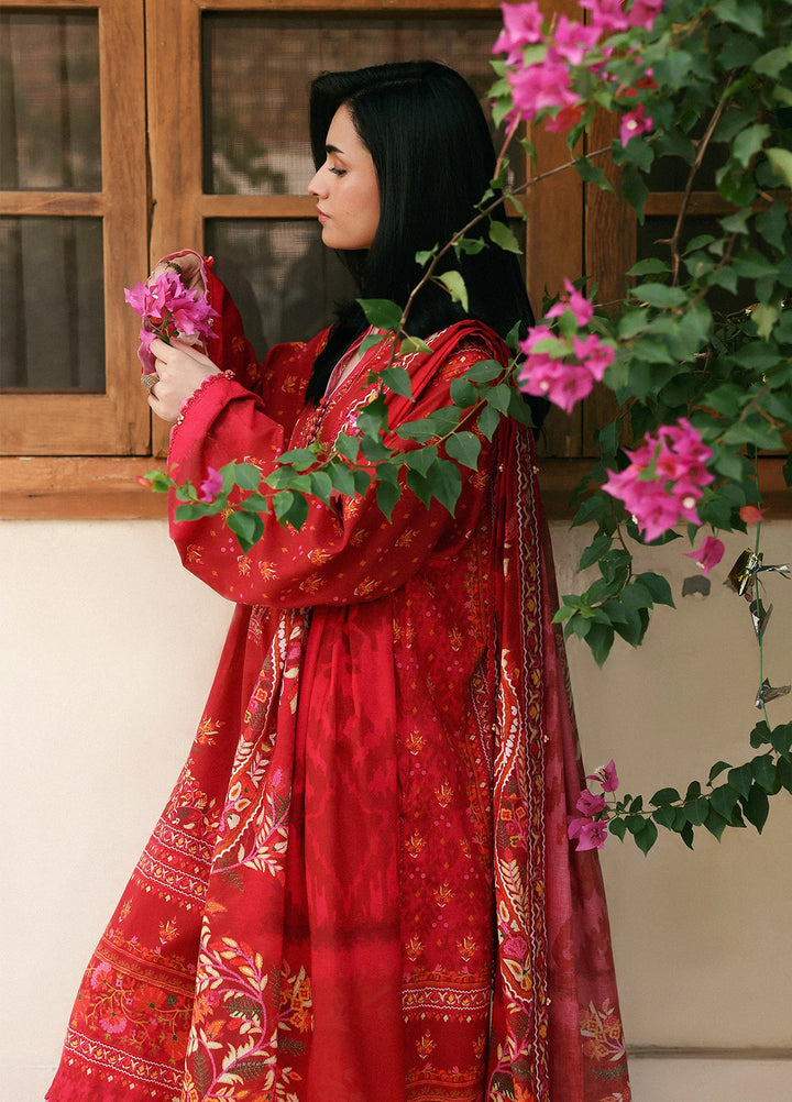 Amaya by Zaha Unstitched Printed Lawn 3 Piece Suit ZK26UAL Rosa APL26-04 - Casual Collection