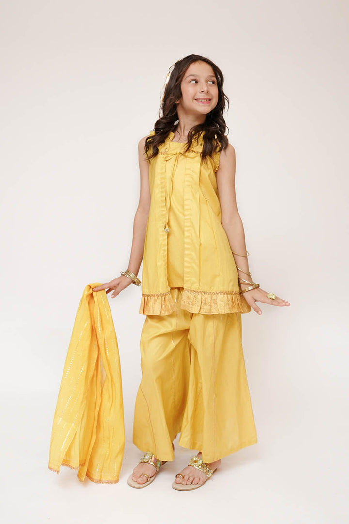 Senorita Girls RTW Solids Cotton 3 Piece Suit KBD-03447 Eid Collection