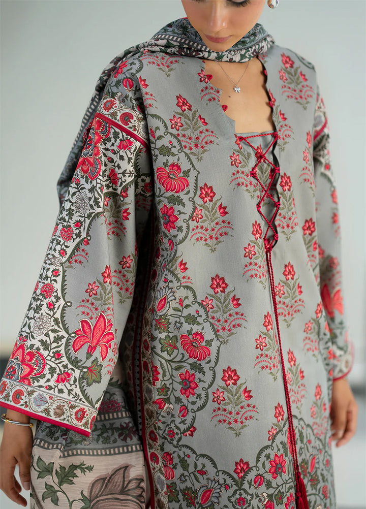 Joolie Prints by Saira Rizwan Printed Cambric Suits Unstitched 3 Piece SR25JP JPU25-03 Silver Lining - Summer Collection