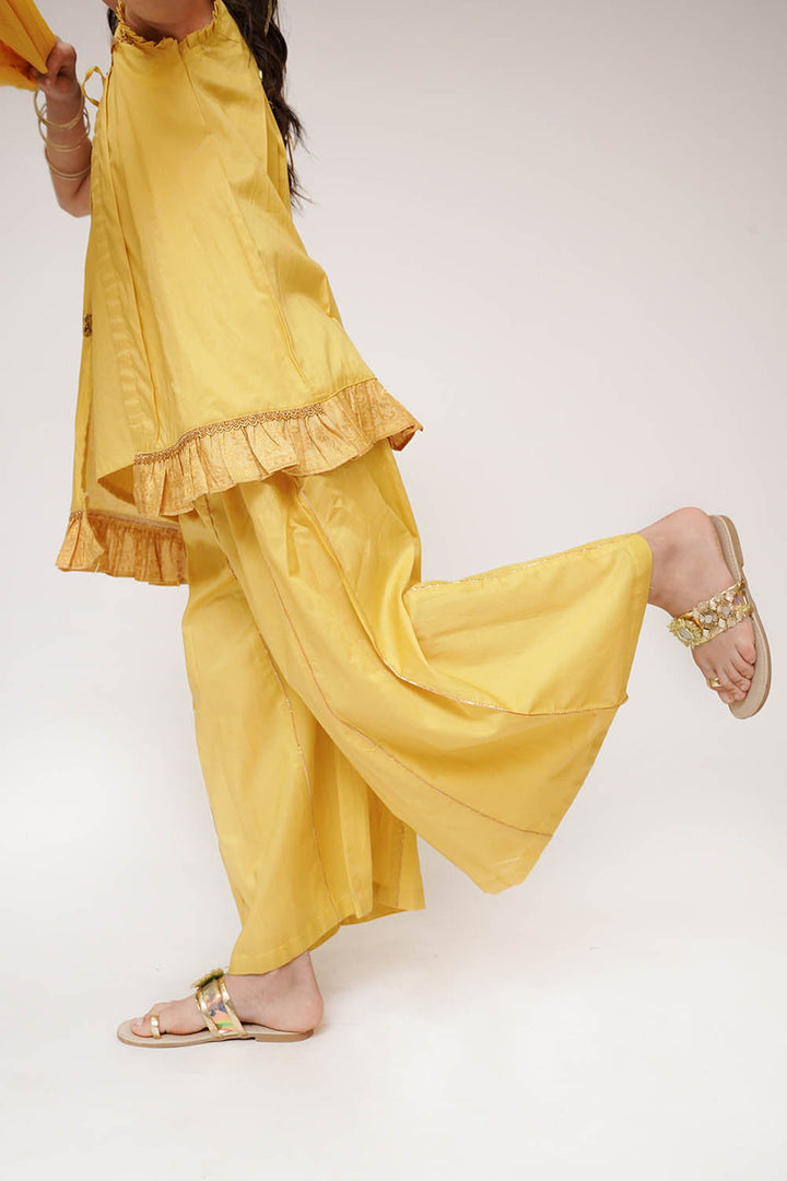 Senorita Girls RTW Solids Cotton 3 Piece Suit KBD-03447 Eid Collection