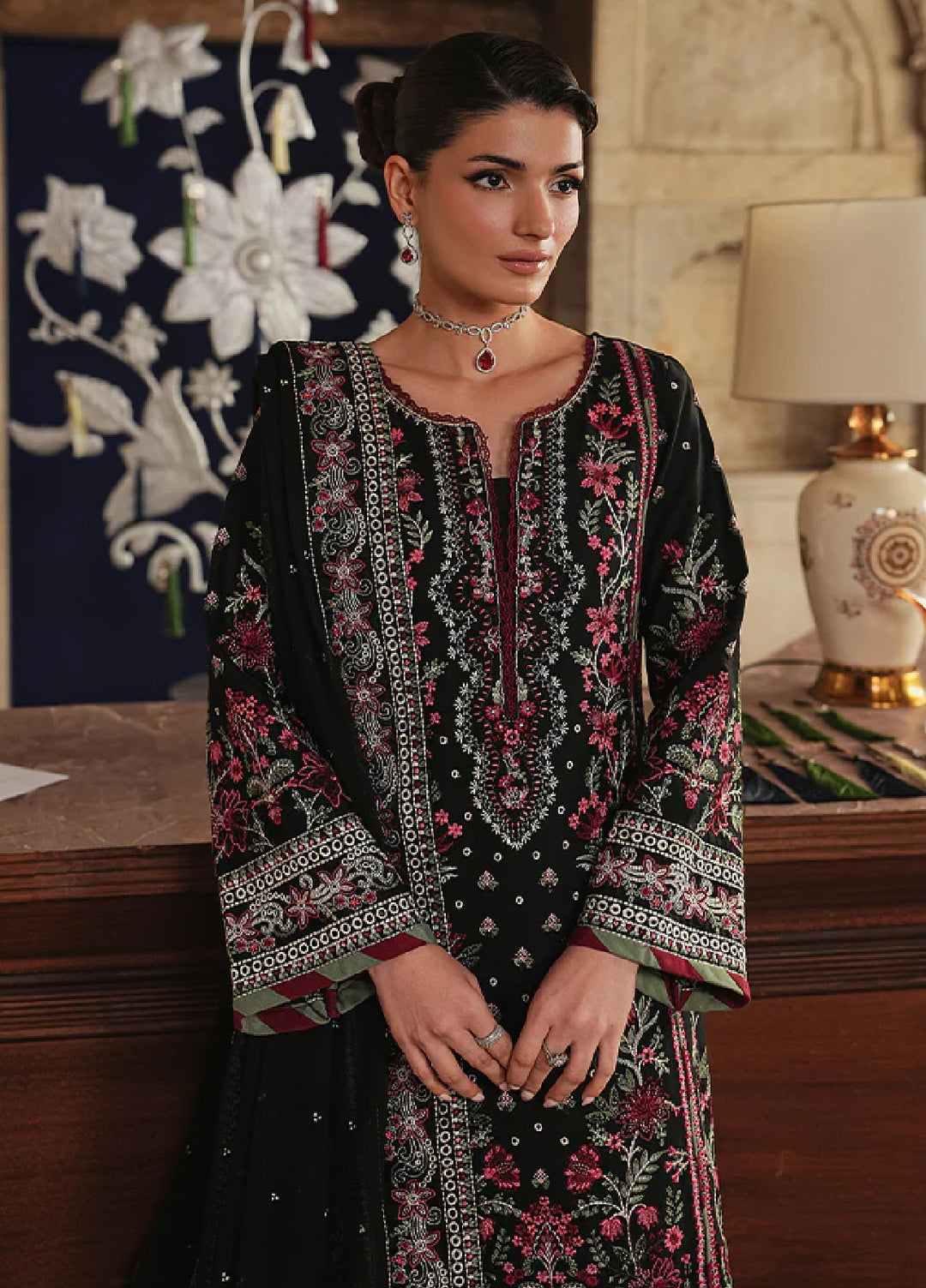 Gulaal Unstitched Embroidered Luxury Lawn 3 Piece Suit GL26USL AZIELE LL-13 - Festive Collection