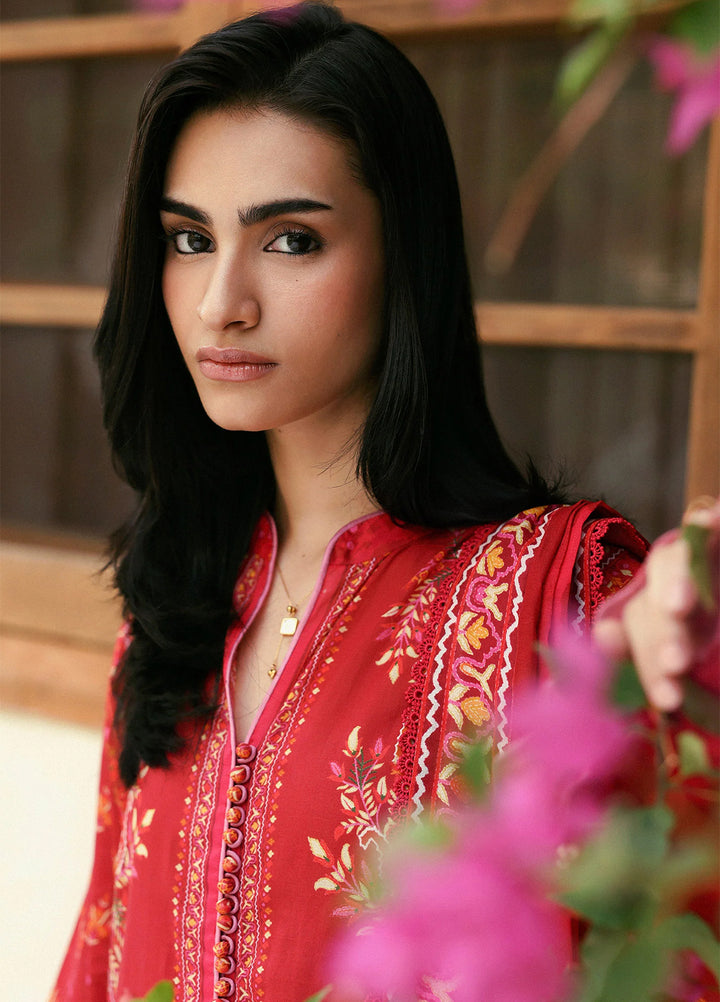 Amaya by Zaha Unstitched Printed Lawn 3 Piece Suit ZK26UAL Rosa APL26-04 - Casual Collection