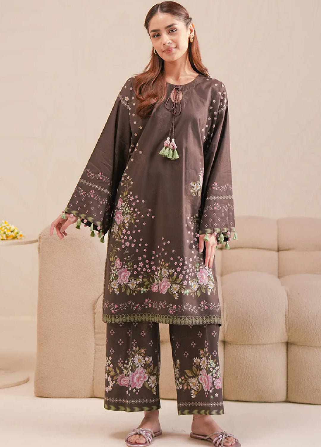 Cross Stitch Unstitched Lawn Printed Lawn 2 Piece Suit CS26UD D-12 Enchanted Flora - Summer Collection