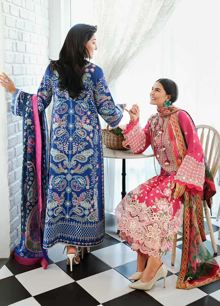 AMoi by Mushq Unstitched Embroidered Luxury Lawn 3 Piece Suit MU26AHL D-5 Moonlit Dreams - Summer Collection