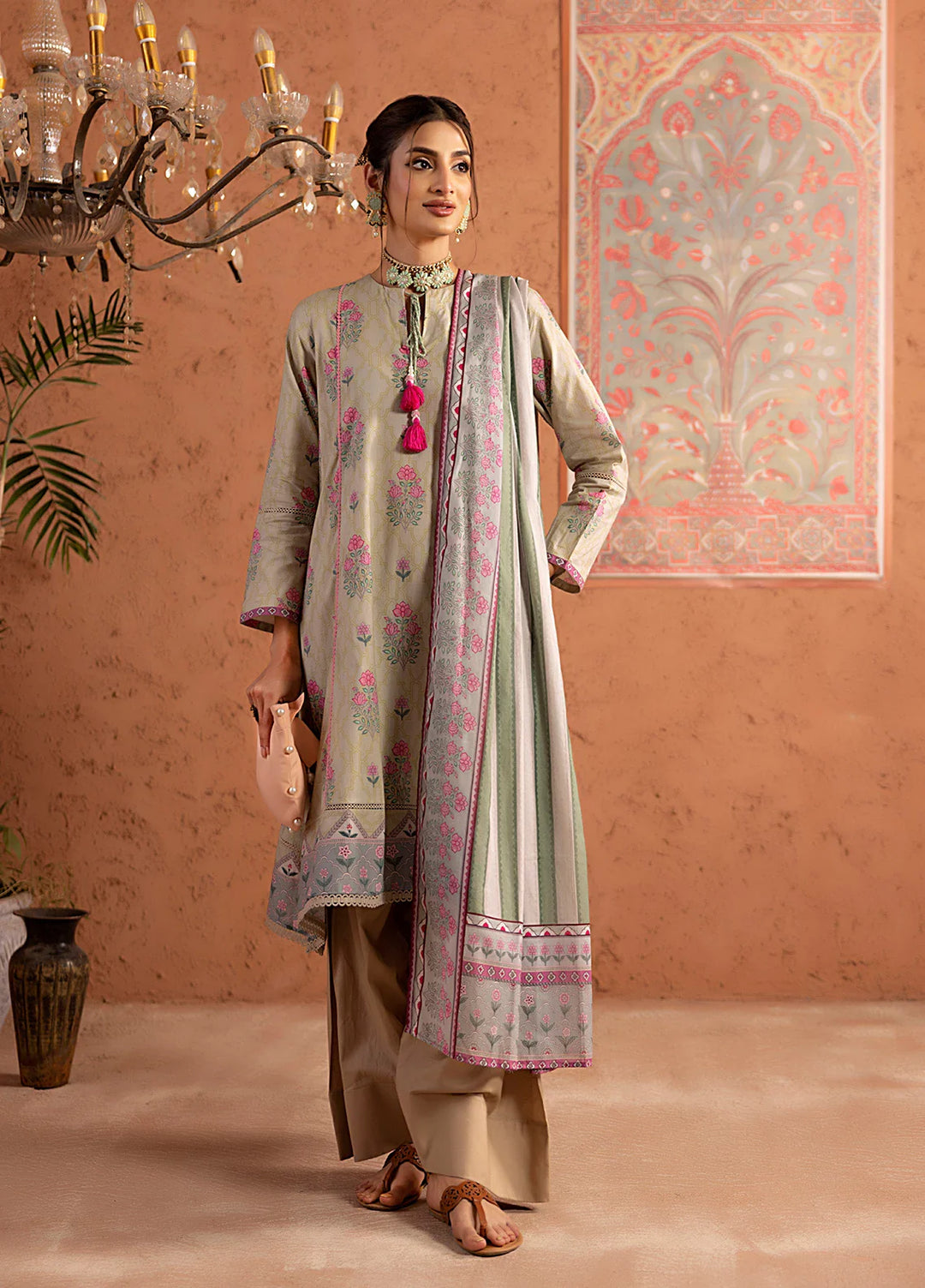 Salitex Women Printed Cambric 2 Piece Suit SPL2PBE027 - Summer Collection