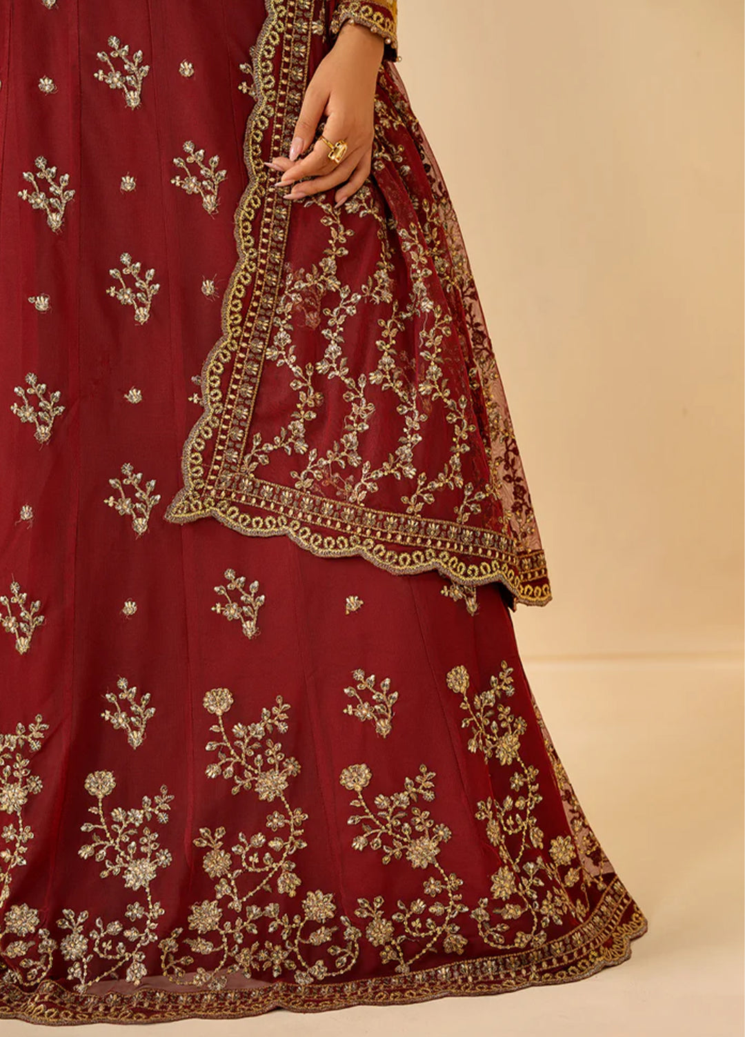 Riwayat by Zarif Unstitched Embroidered Net 4 Piece Suit ZR26URN ZRF-RC-08 ASTRA - Festive Collection