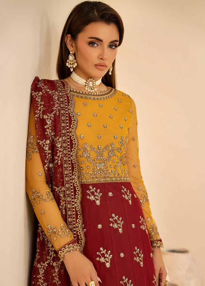 Riwayat by Zarif Unstitched Embroidered Net 4 Piece Suit ZR26URN ZRF-RC-08 ASTRA - Festive Collection