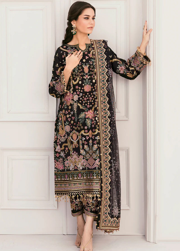 Chantelle by Baroque Unstitched Embroidered Raw Silk 3 Piece Suit BQ26UFC BQU-CH11-D04 - Festive Collection