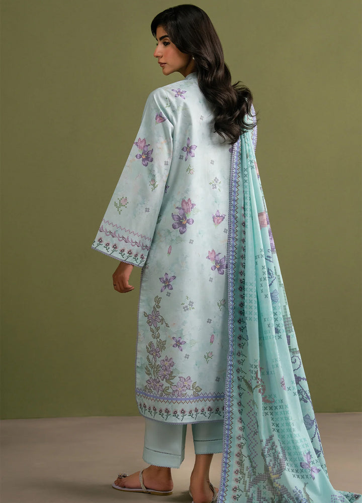 Seran Essentials Unstitched Printed Lawn 3 Piece Suit SN26UEL Zerin D-06 - Summer Collection