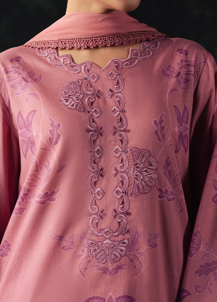 Moonsoon Edit by Cross Stitch Unstitched Printed Cambric 3 Piece Suit CS26UCM Blush Essence - Casual Collection