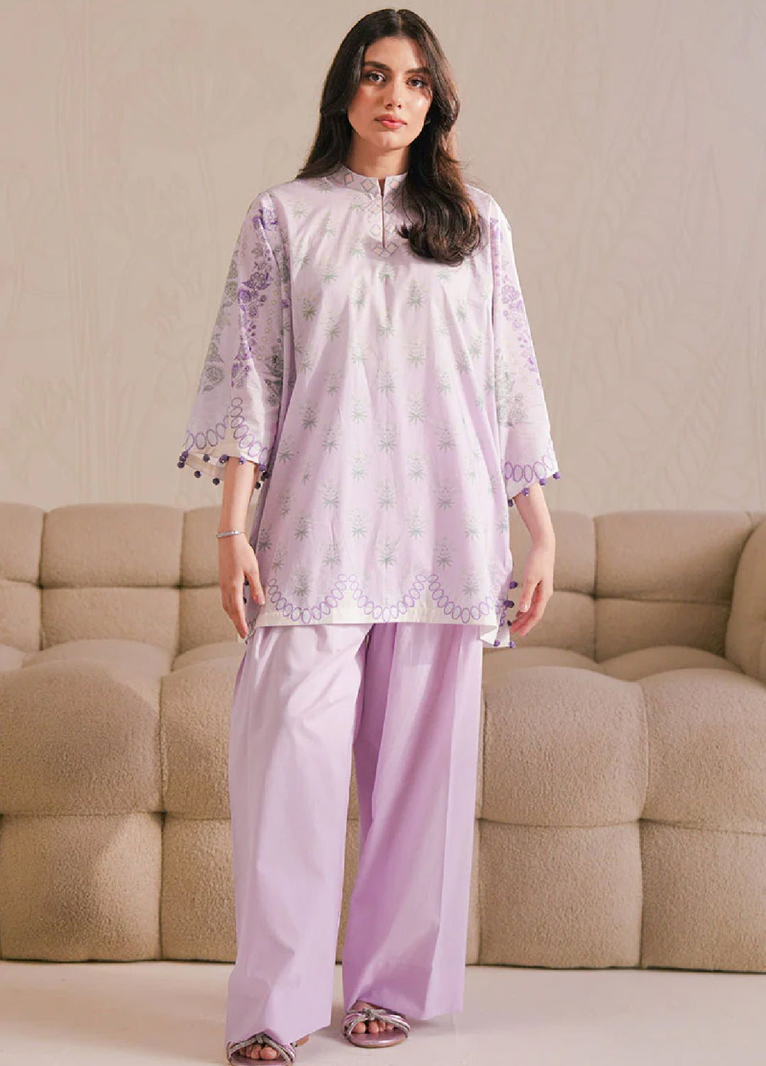 Cross Stitch Unstitched Lawn Printed Lawn 2 Piece Suit CS26UD D-13 Opulent Orchid - Summer Collection