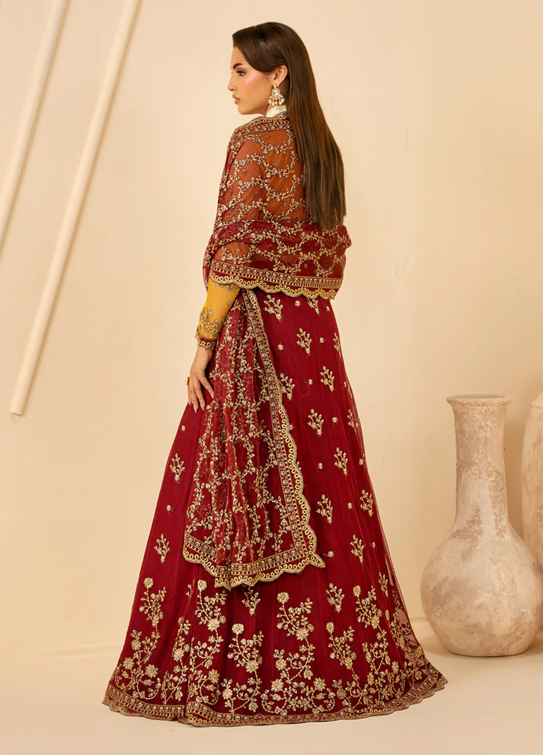 Riwayat by Zarif Unstitched Embroidered Net 4 Piece Suit ZR26URN ZRF-RC-08 ASTRA - Festive Collection