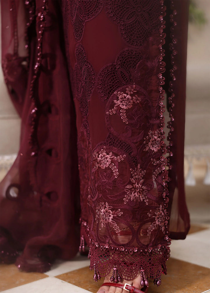 Maria B Unstitched Embroidered Chiffon 3 Piece Suit MB26UCF D8 - Festive Collection