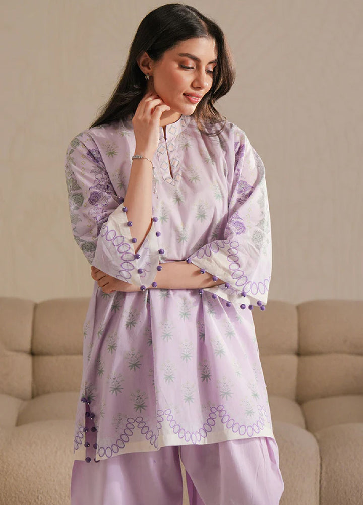 Cross Stitch Unstitched Lawn Printed Lawn 2 Piece Suit CS26UD D-13 Opulent Orchid - Summer Collection