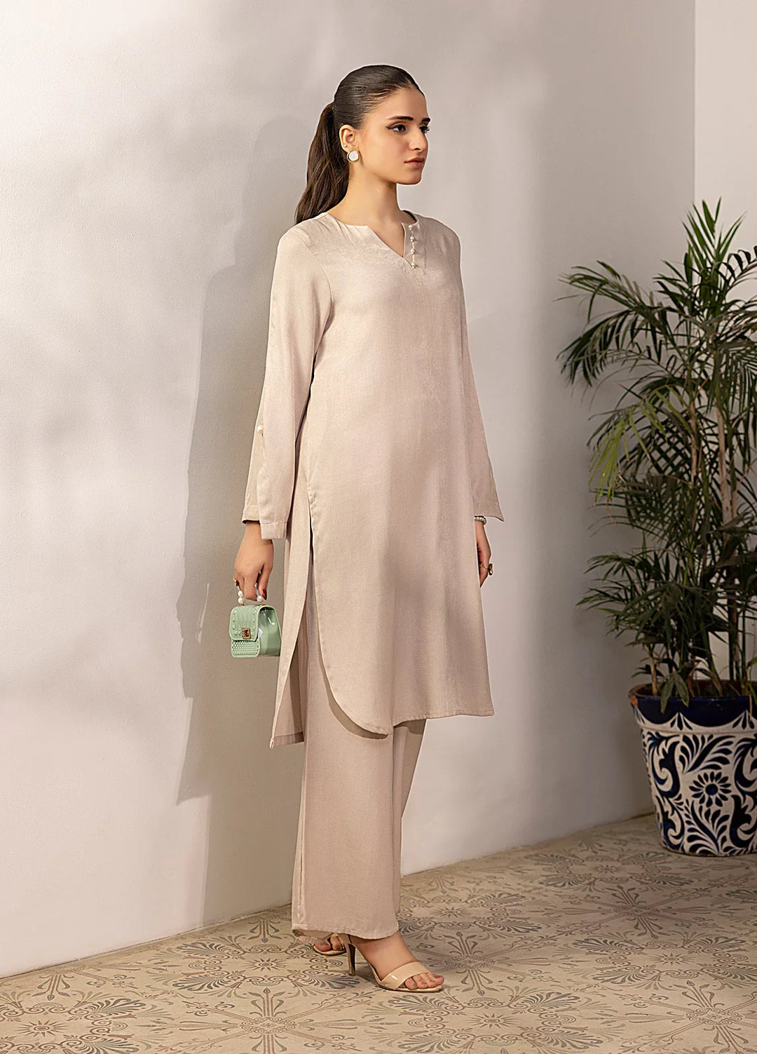 Salitex Women Solids Cambric 2 Piece Suit SPL2PBC013 - Summer Collection