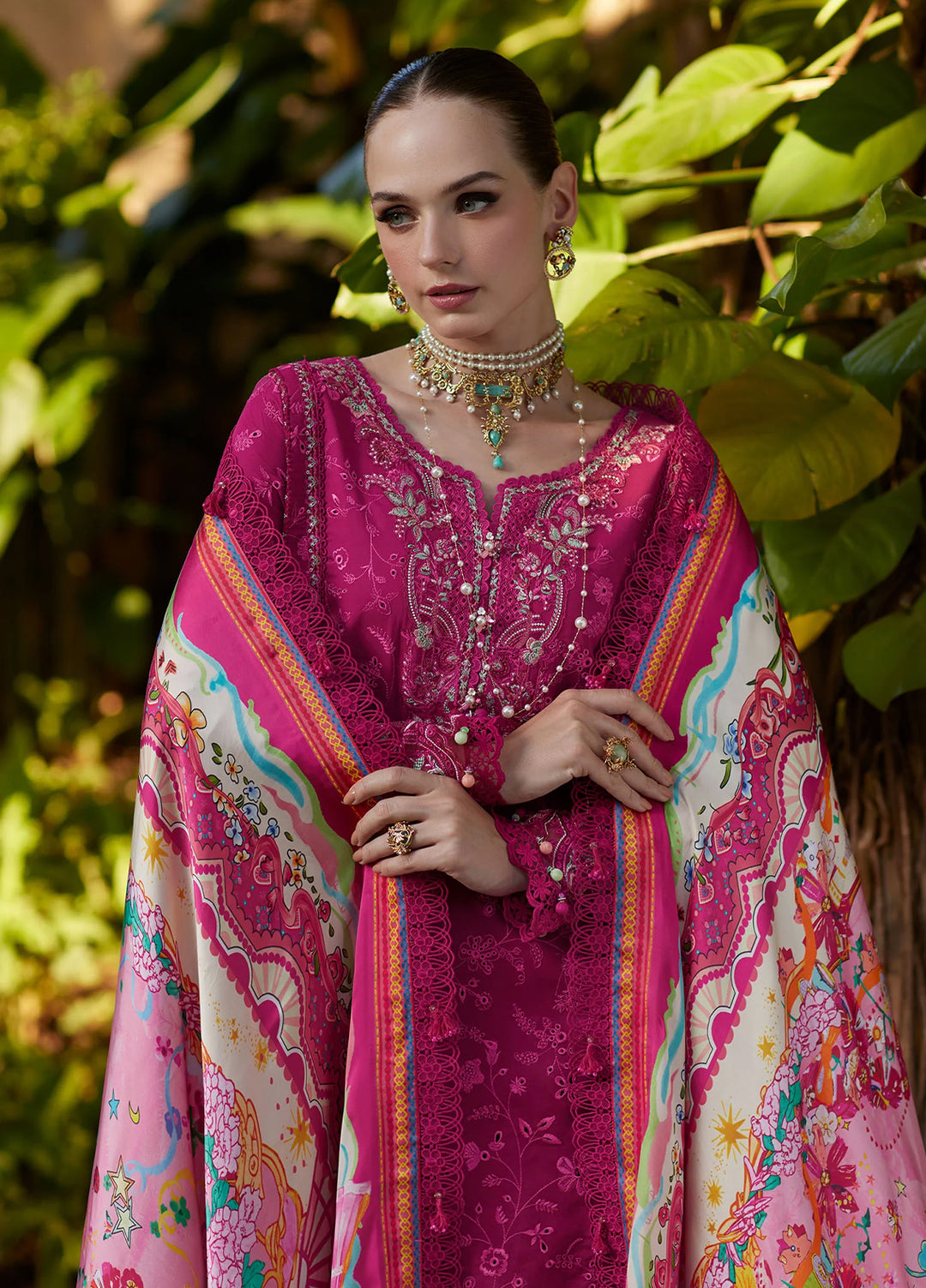 Ariya by Kanwal Malik Unstitched Embroidered Luxury Lawn 3 Piece Suit KM26UA D-7 AVELYN - Summer Collection