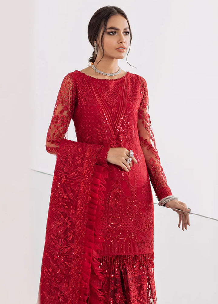 Baroque Embroidered Net  Unstitched Saree BQ22CC EC-06 - Luxury Collection