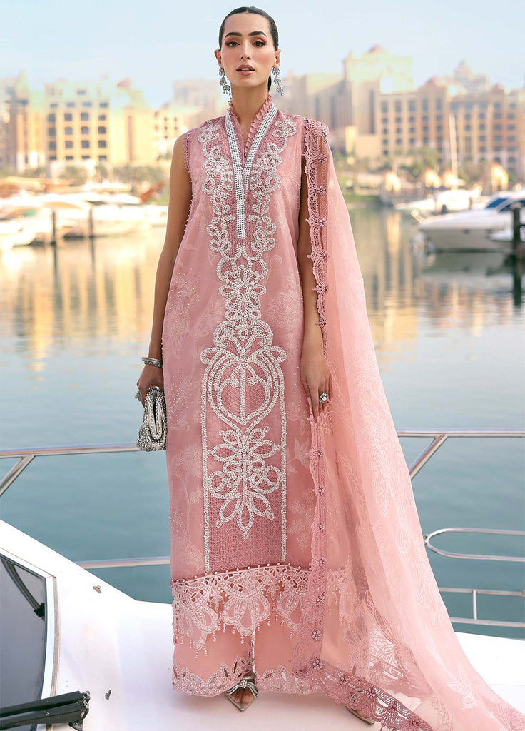 Maria B Unstitched Embroidered Luxury Lawn 3 Piece Suit MB26UEL 4B