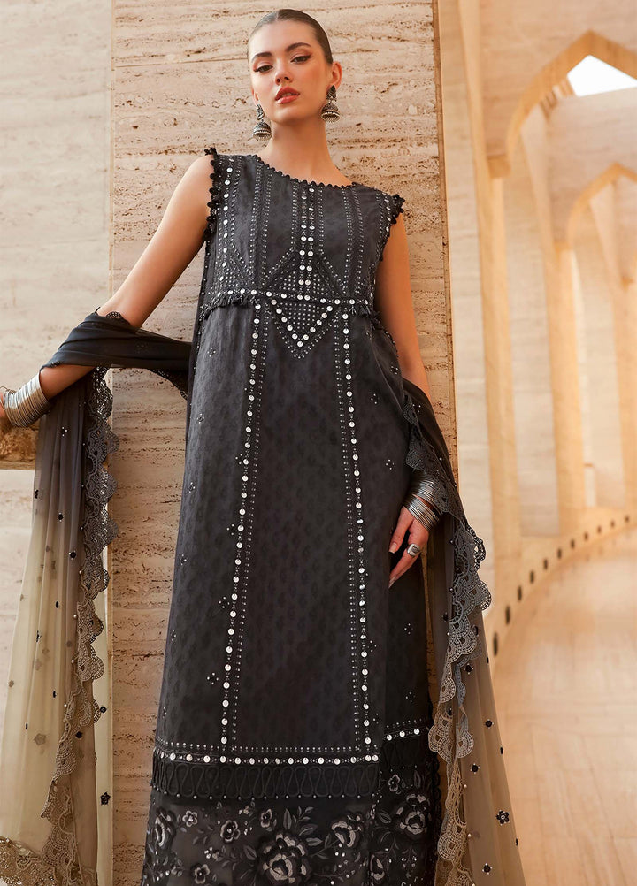Maria B Unstitched Embroidered Luxury Lawn 3 Piece Suit MB26UEL 2B - Eid Collection