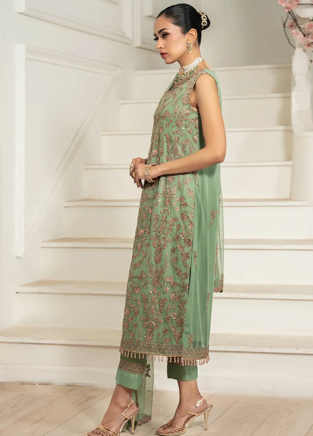 Nafees by Zarif Embroidered Net Suit Unstitched 3 Piece ZR25UF ZNAF-06 Asel - Formals Collection