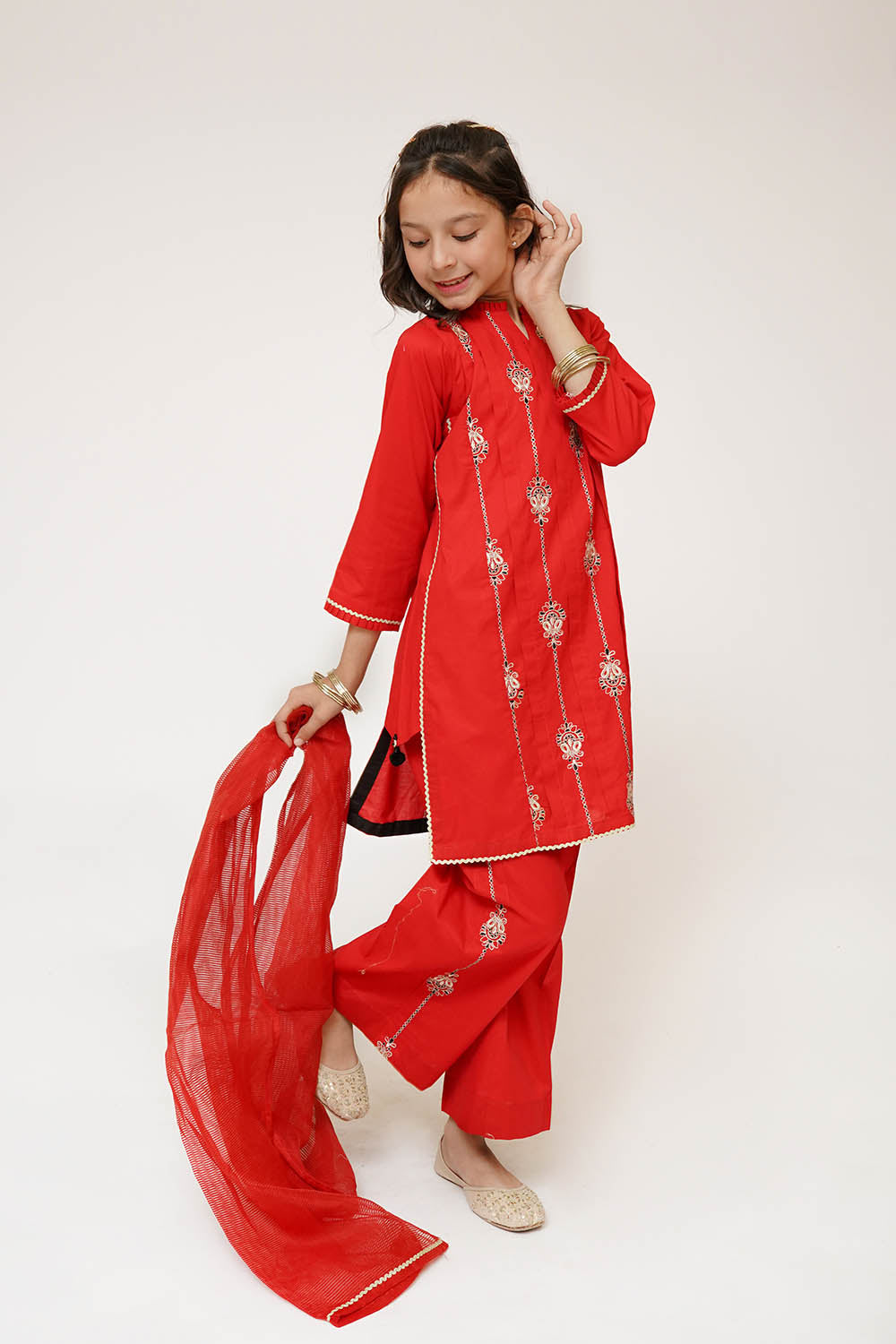 Senorita Kids RTW Embroidered Cotton 3 Piece Suit KAD-03421 Eid Collection