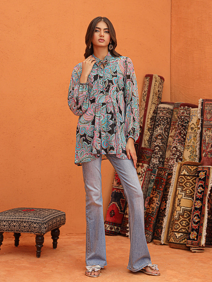 Salitex Women Printed Chiffon 1 Piece Top WRTBA24SI14 - Summer Collection