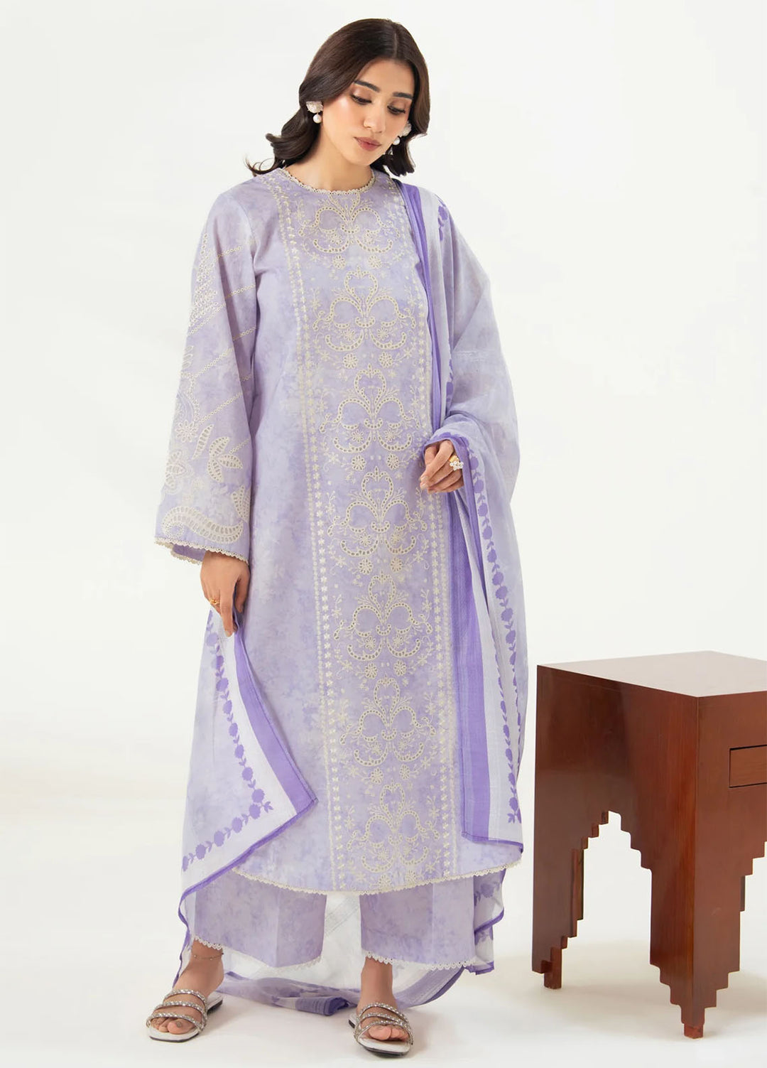 Namah by Xenia Formals Unstitched Embroidered Lawn 3 Piece Suit XF26UNL 06 - Amzin - Festive Collection