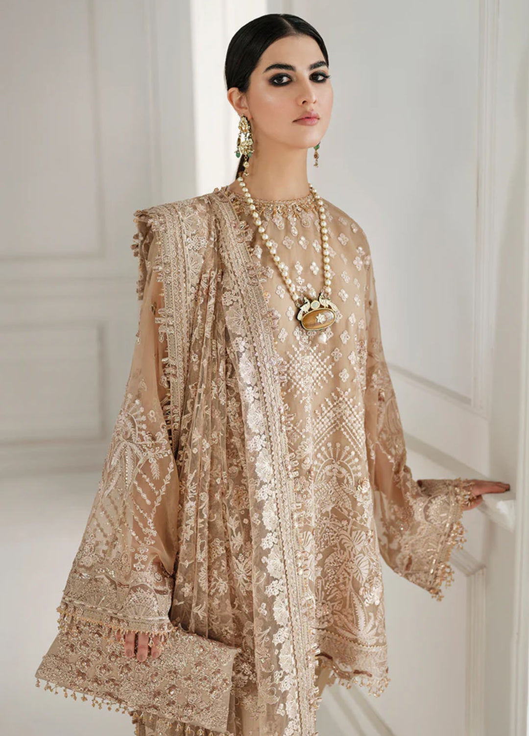 Chantelle by Baroque Unstitched Embroidered Chiffon 3 Piece Suit BQ26UCF CH10-D04 - Festive Collection