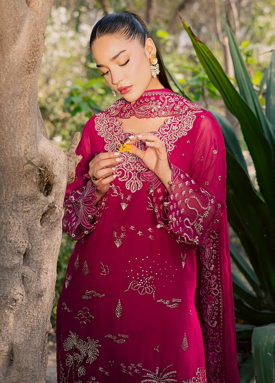 Heirloom by Daria Unstitched Embroidered Chiffon 4 Piece Suit DC26UCH DA-58 - Festive Collection
