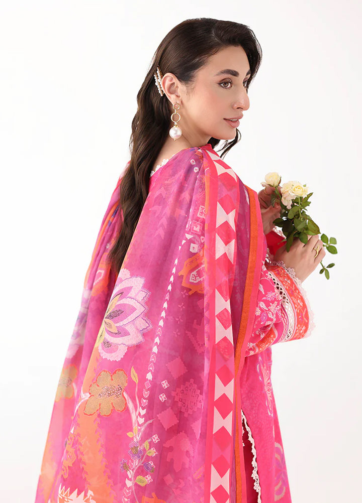 Rosette by Roheenaz Unstitched Lawn Embroidered 3 Piece Suit RNZ26UR Lumina-8A - Summer Collection