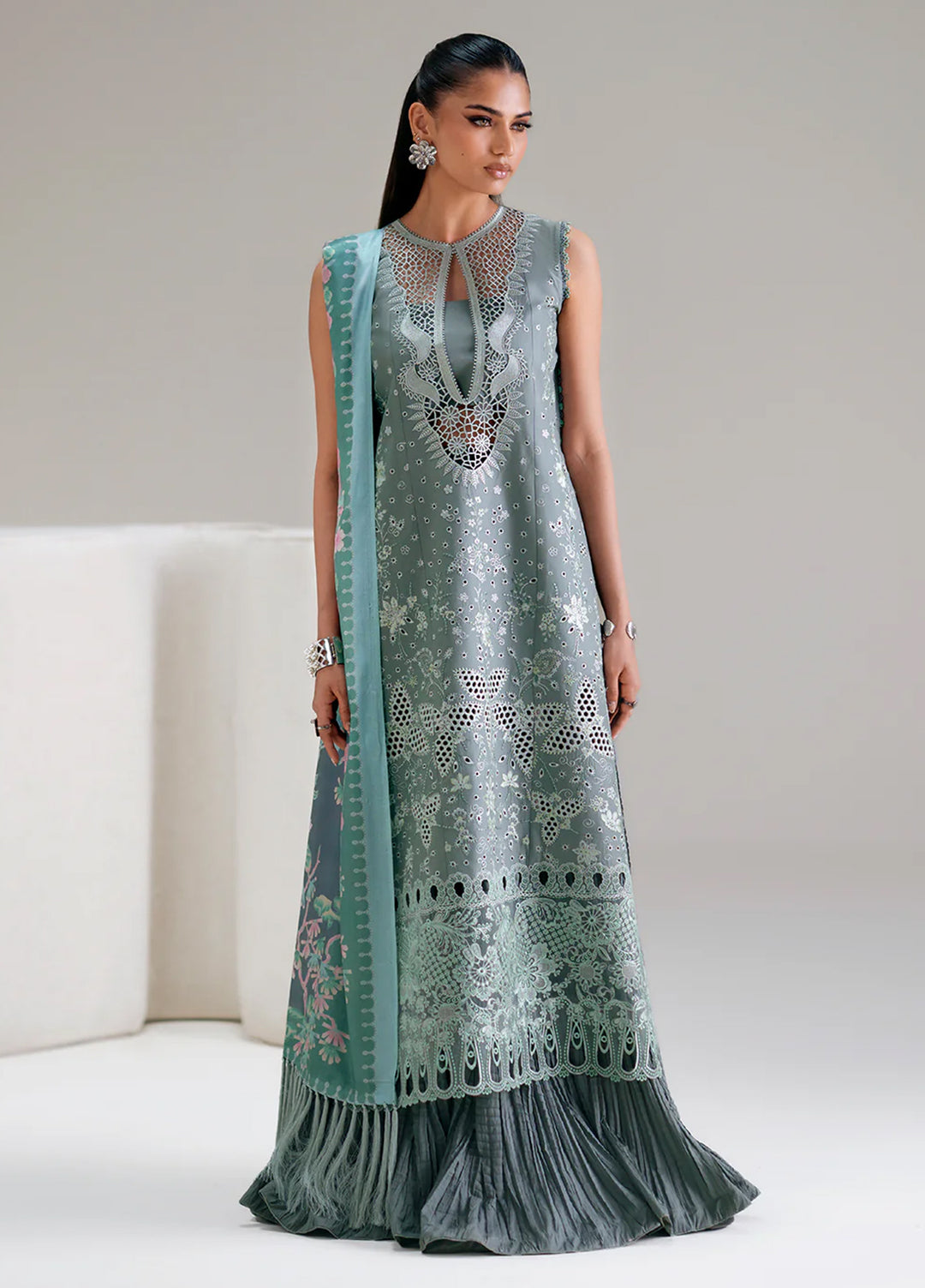 Amour by Bin Ilyas Unstitched Embroidered Lawn 3 Piece Suit BI26ULA 181A - Festive Collection