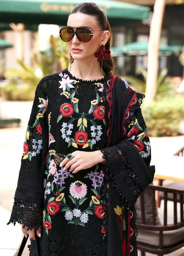 Maria B Unstitched Embroidered Luxury Lawn 3 Piece Suit MB26UEL 10B - Eid Collection
