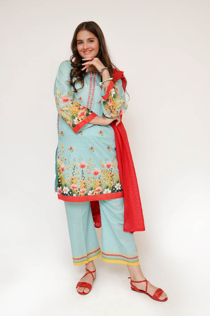 Senorita Girls RTW Printed Lawn Cotton 3 Piece Suit GAD-03474 Eid Collection