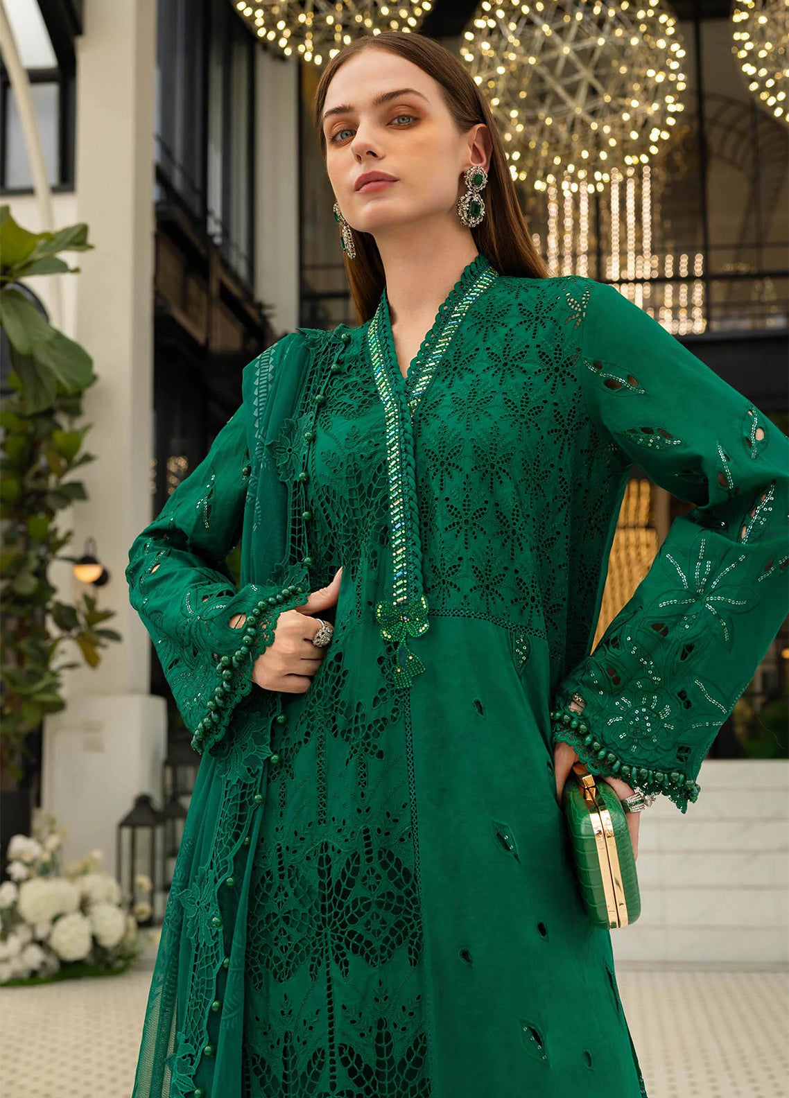Maria B Unstitched Embroidered Lawn 3 Piece Suit MB26ULE D4 - Eid