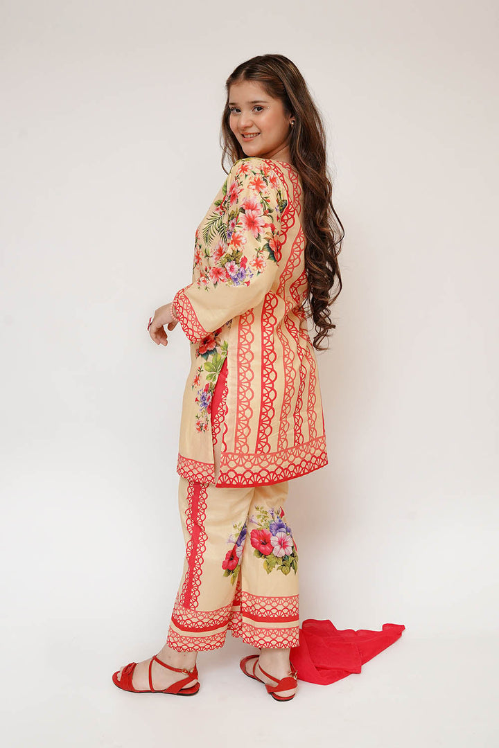Senorita Girls RTW Printed Lawn Cotton 3 Piece Suit GAD-03475 - Festive Collection