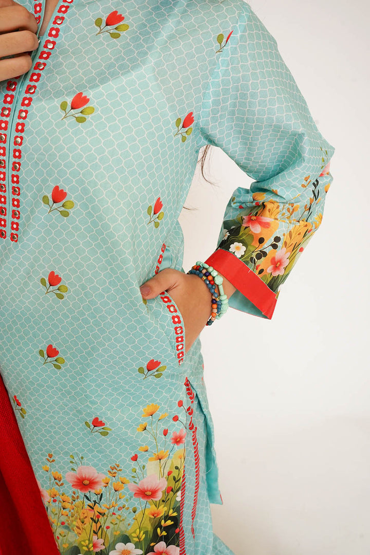 Senorita Girls RTW Printed Lawn Cotton 3 Piece Suit GAD-03474 - Festive Collection