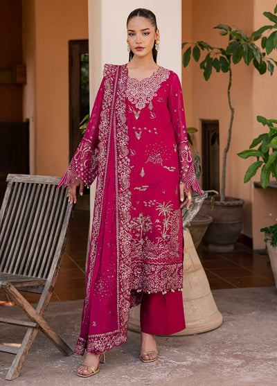 Heirloom by Daria Unstitched Embroidered Chiffon 4 Piece Suit DC26UCH DA-58 - Festive Collection