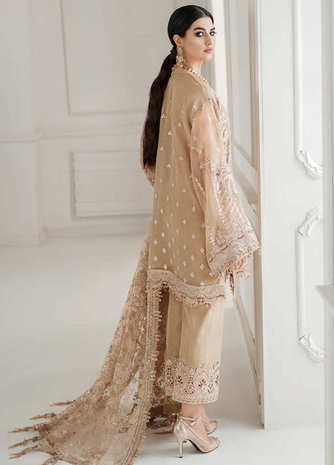 Chantelle by Baroque Unstitched Embroidered Chiffon 3 Piece Suit BQ26UCF CH10-D04 - Festive Collection
