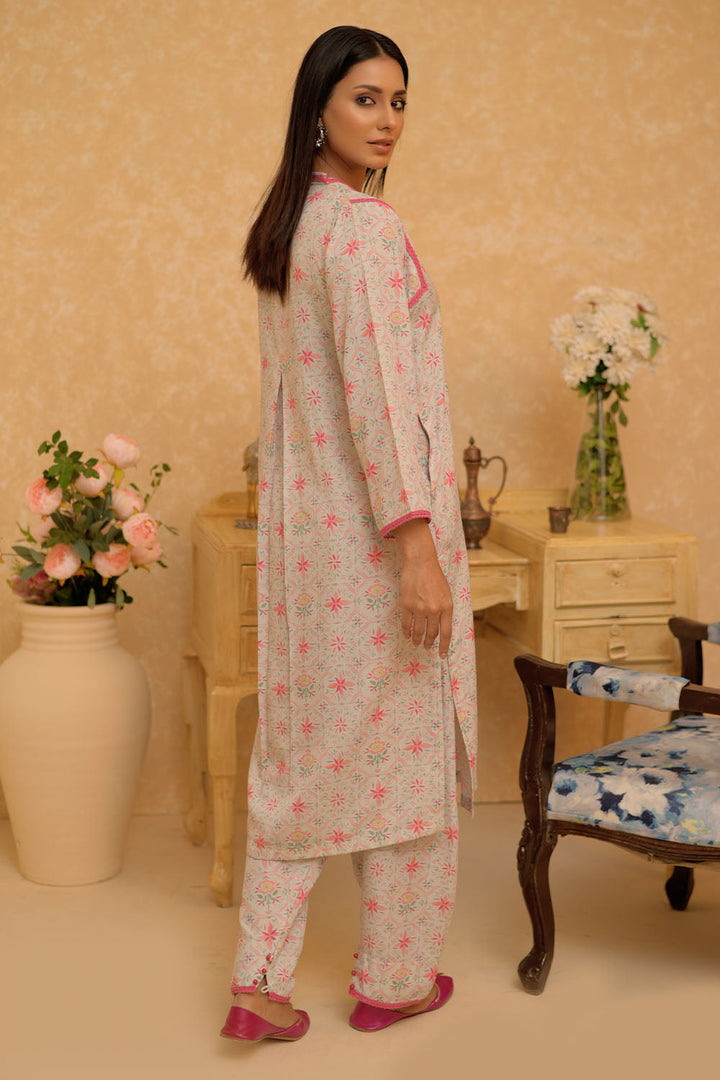 Senorita Women RTW Women Light Green and Multicolor Casual 2 Piece Suit Polyester Lawn Printed LAC-02937 - Summer Collection