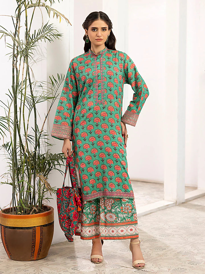 Salitex Women Embroidered Cross Hatch 2 Piece Suit SPL3PEC040 - Summer Collection