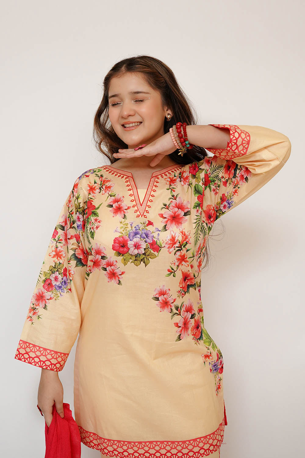 Senorita Girls RTW Printed Lawn Cotton 3 Piece Suit GAD-03475 Eid Collection