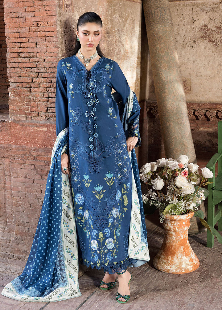 Bloom by Saira Shakira Unstitched Embroidered Lawn 3 Piece Suit SSR26ULB LILY-02B - Eid Collection