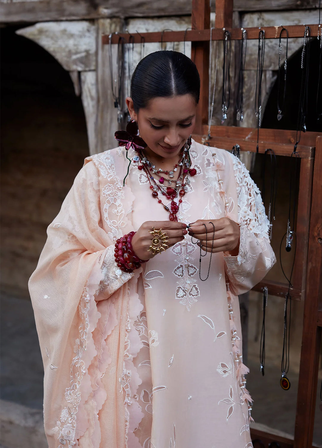 Kashmee Legacy by Elan Unstitched Embroidered Lawn 3 Piece Suit EL26ULKL Noorai EL26-06A - Festive Collection