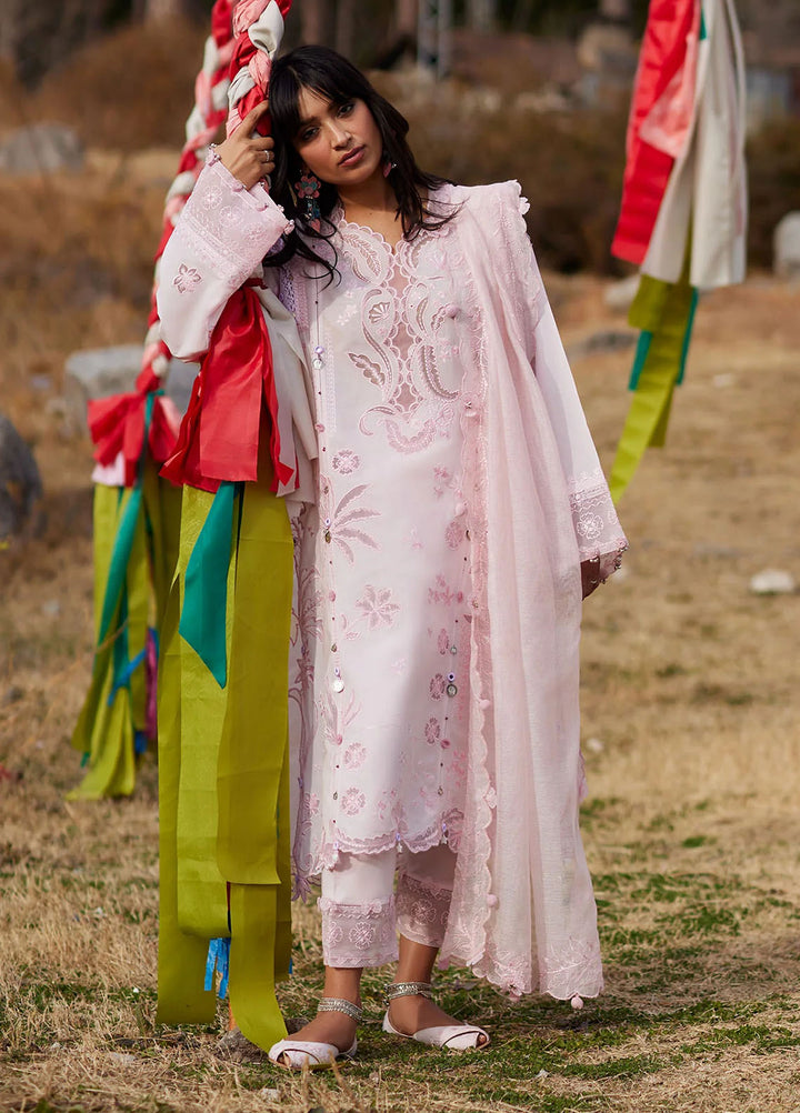 Meili by Zaha Unstitched Embroidered Lawn 3 Piece Suit ZK26UML ZL26-09B - Festive Collection