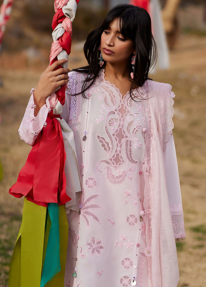 Meili by Zaha Unstitched Embroidered Lawn 3 Piece Suit ZK26UML ZL26-09B - Festive Collection