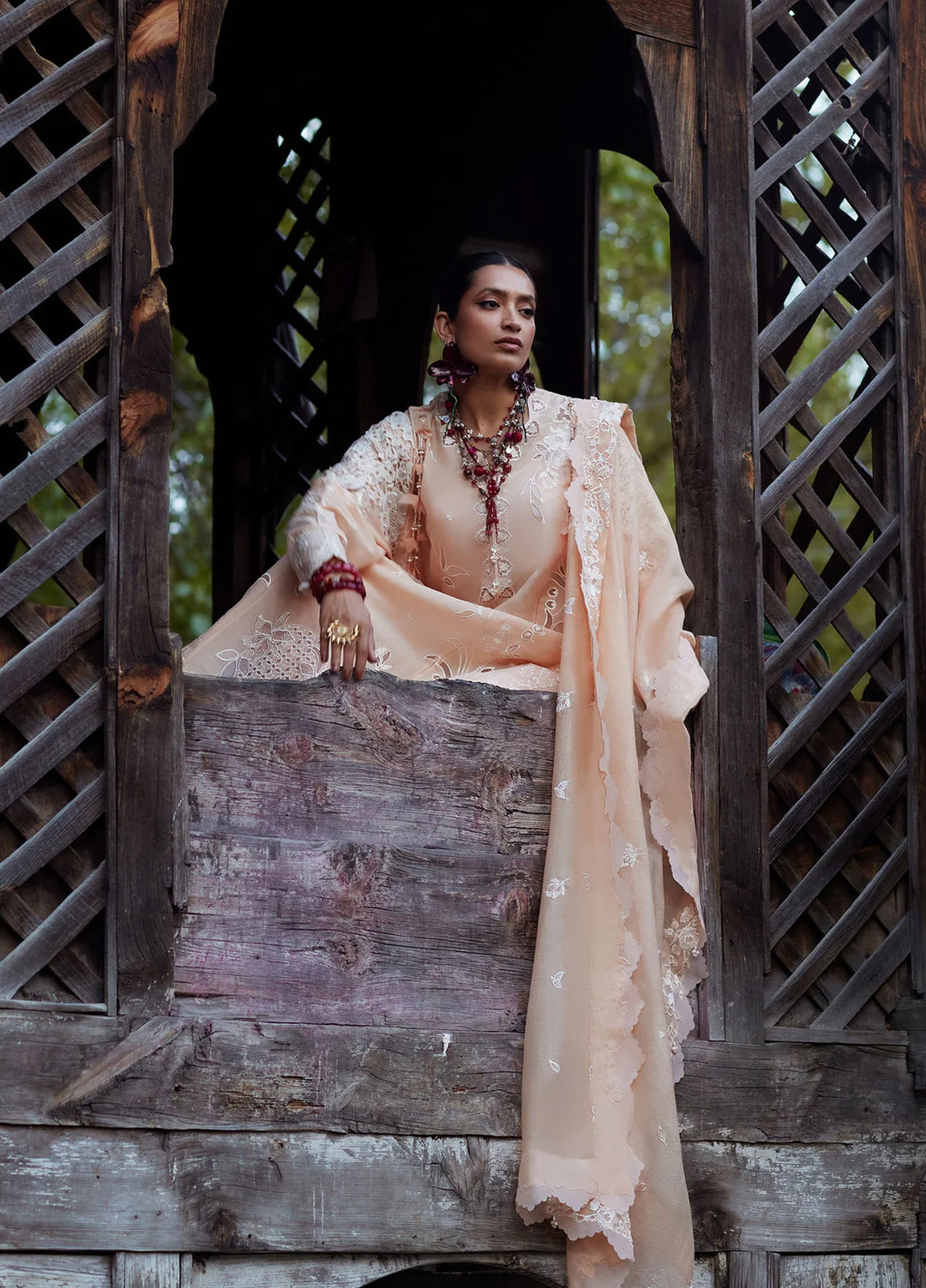 Kashmee Legacy by Elan Unstitched Embroidered Lawn 3 Piece Suit EL26ULKL Noorai EL26-06A - Festive Collection