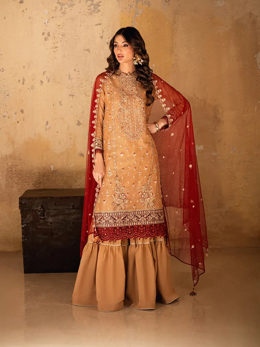 Salitex Unstitched Embroidered Khaddi Net 3 Piece Suit SUNW6NO046UT - Eid Collection