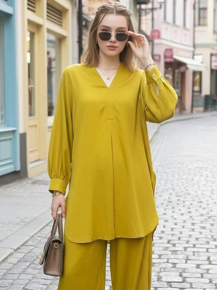 Salitex Women Solids Crepe 2 Piece Suit SS25PBC699 - Summer Collection