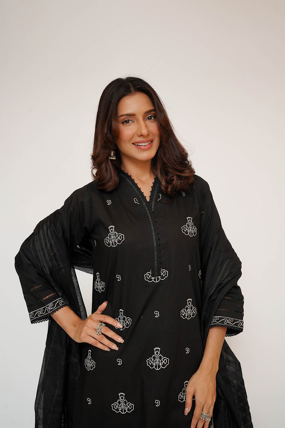 Monochrome by Senorita Women RTW Printed Lawn Cotton 3 Piece Suit LAD-03466 Casual Collection