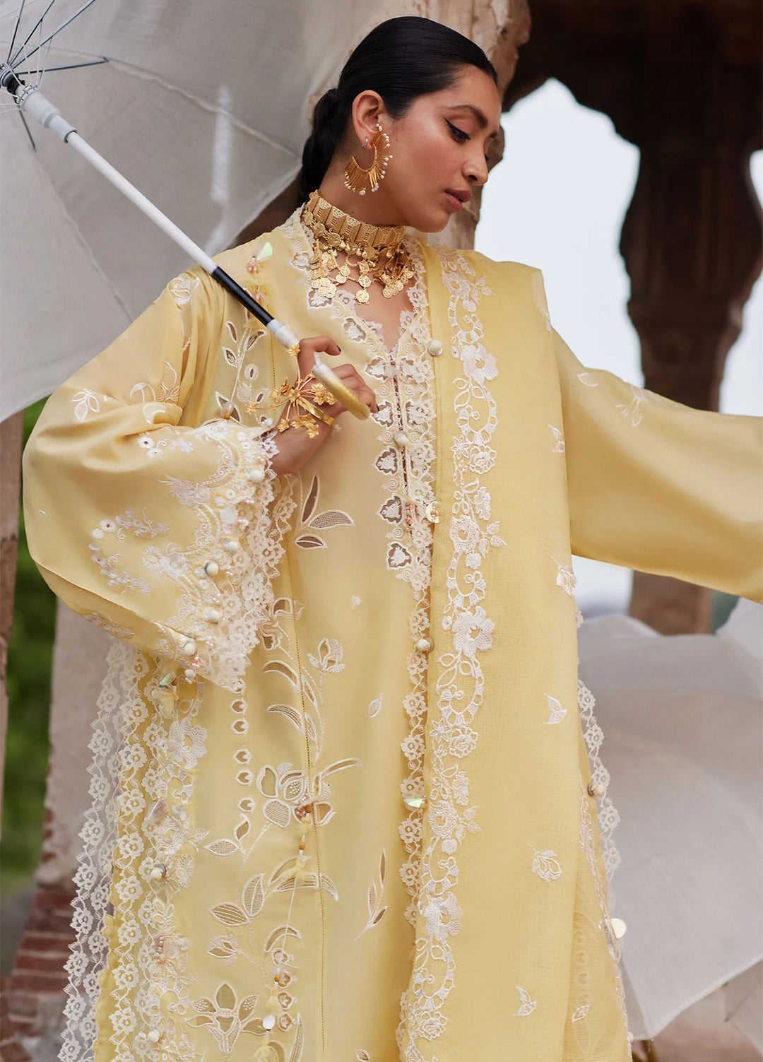 Kashmee Legacy by Elan Unstitched Embroidered Lawn 3 Piece Suit EL26ULKL Noorai EL26-06B - Festive Collection